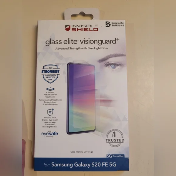 Glass Elite VisionGuard+ for Samsung Galaxy S20 FE 5G Screen Protector - Picture 1 of 3